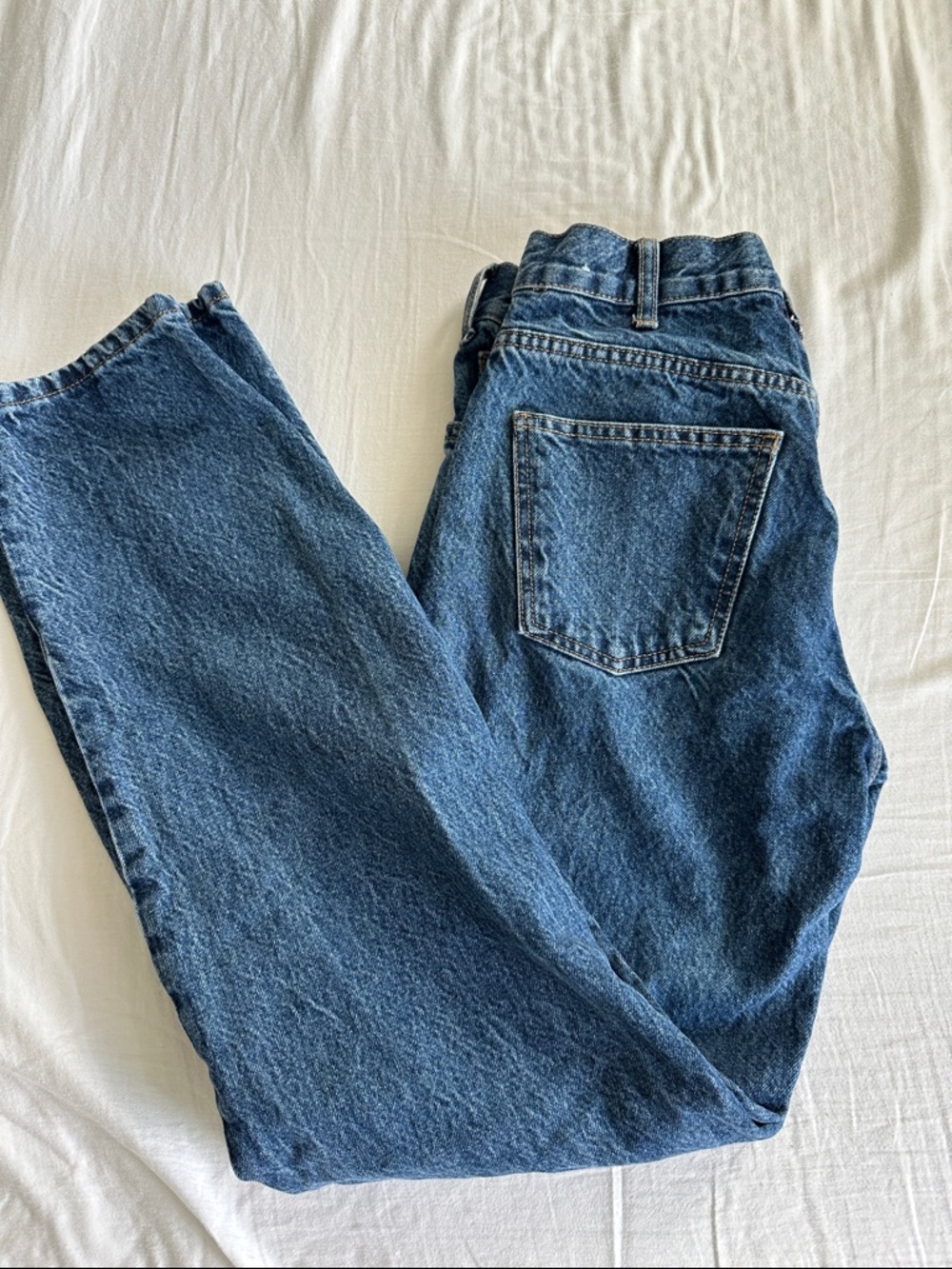 Super Flattering Mango Dark Blue High-Rise Denim Jeans